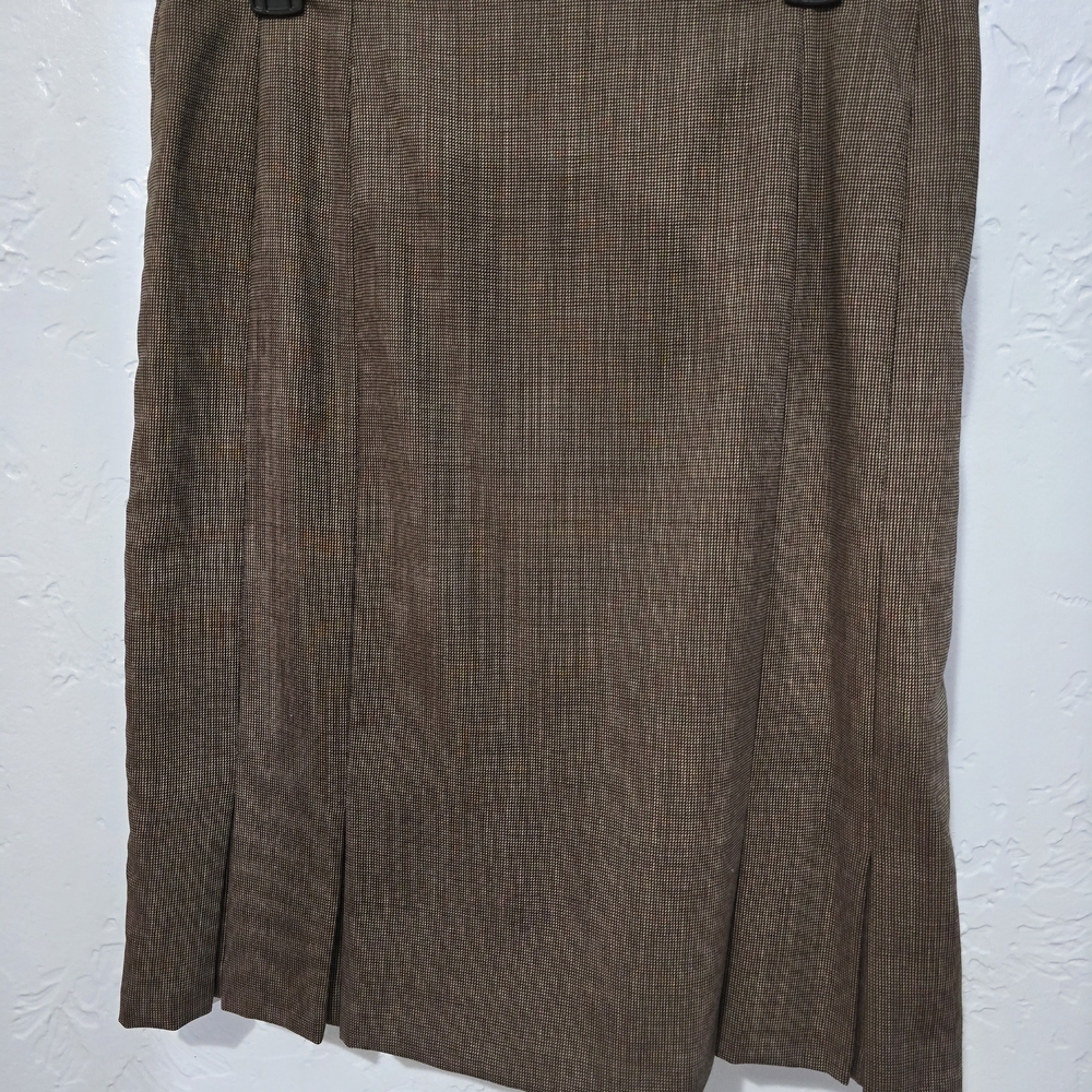 Classic Brown Wool Skirt